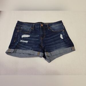 Aeropostale Blue Jean Womens Shorts Distressed Cuffed EUC Size 6